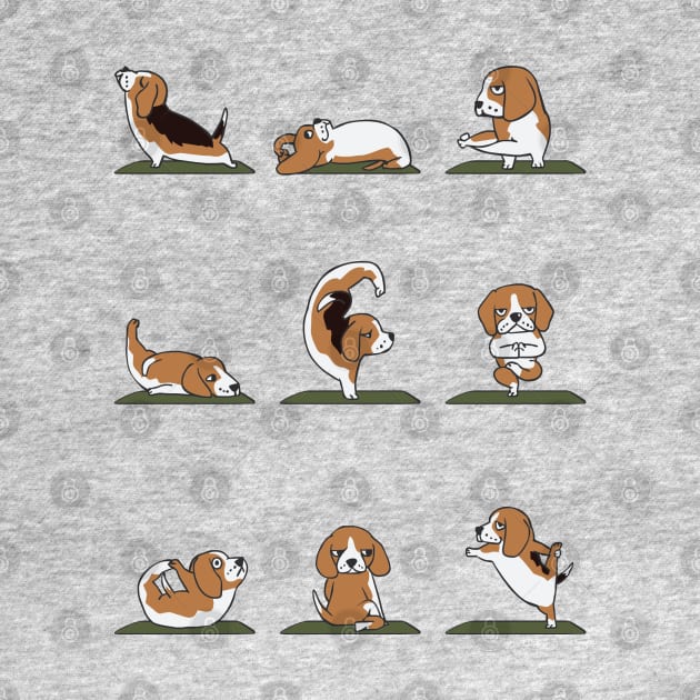 Beagle Yoga by huebucket